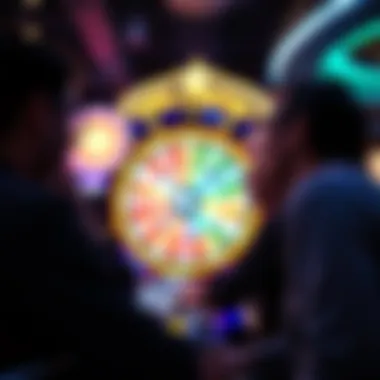 A group of players engaging with the Wheel of Fortune game