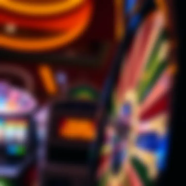 Close-up view of a Wheel of Fortune slot machine