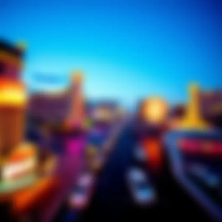 An overview of the Las Vegas Strip showcasing various casinos
