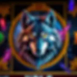 A captivating wolf symbol in a slot machine