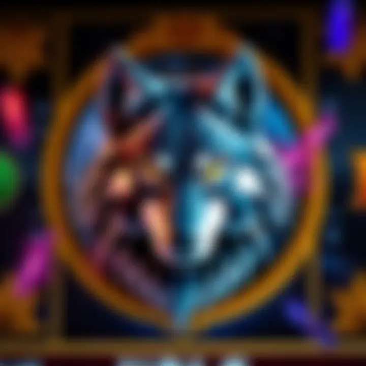 A captivating wolf symbol in a slot machine