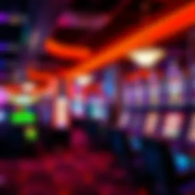 Vibrant Gaming Floor at Frontier Casino An interior shot showcasing the vibrant gaming floor filled with various slot machines.