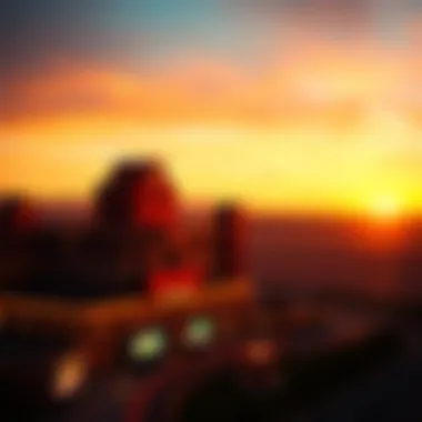 Sunset Over Frontier Casino A panoramic view of Frontier Casino at sunset, highlighting its architectural beauty.