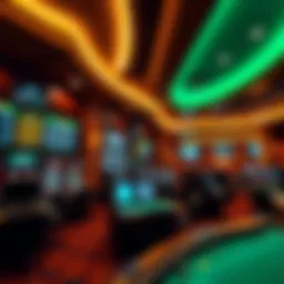 Interior view of the Golden Nugget Lake Charles Sportsbook showcasing betting options