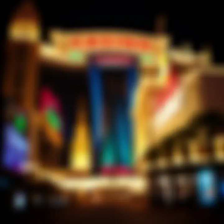 The architectural brilliance of a famous Las Vegas casino, illuminated at night