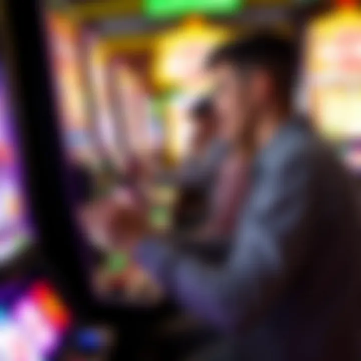 User engaging with an online slot machine, illustrating the gaming experience.