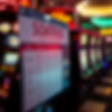 A chart illustrating winning strategies for slot machines