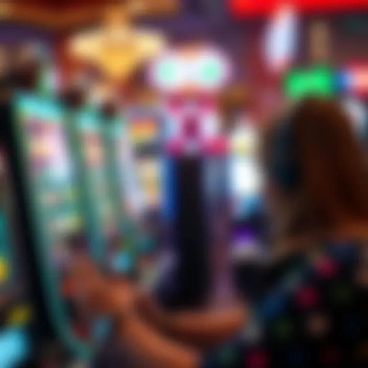 A player using the IGT Slot Machine Locator on a mobile device