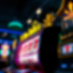 Vibrant visuals of slot machine jackpots