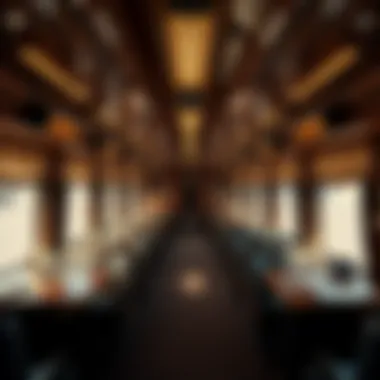 Luxurious Train Interior Interior view of a luxurious train carriage