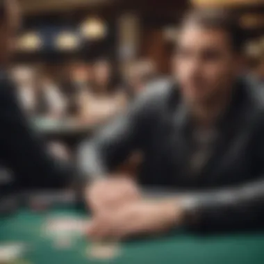 Dealer Interaction in Action Close-up of a dealer engaging with players at a gaming table