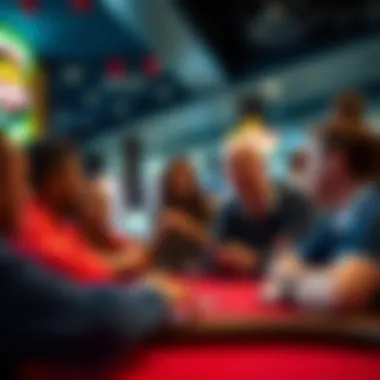 Community Insights on Gambling Culture Group of individuals engaged in an animated discussion about gambling tactics