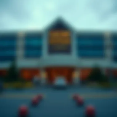 MGM Foxwoods Casino Exterior Elegant view of MGM Foxwoods Casino exterior