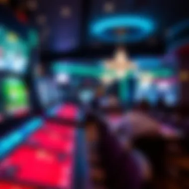 Entertainment Space at MGM Foxwoods Vibrant entertainment space within MGM Foxwoods Casino