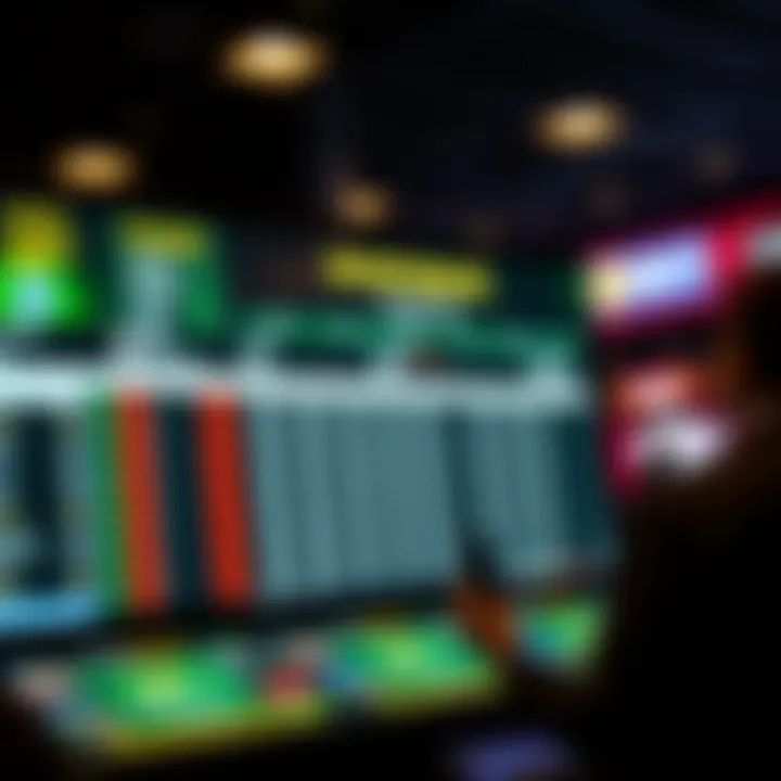 A detailed look at the betting interface on a digital screen at MotorCity Casino