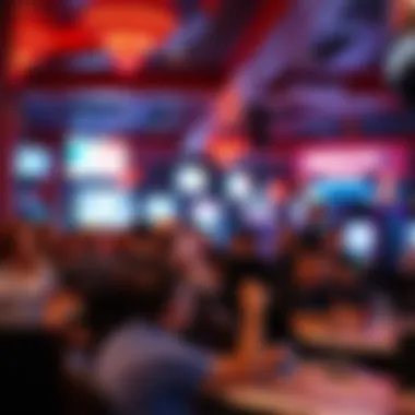 A promotional event at MotorCity Casino Sportsbook attracting a lively audience