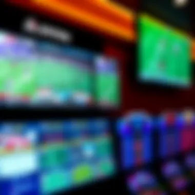 A variety of sports displayed on screens representing the diverse betting options available