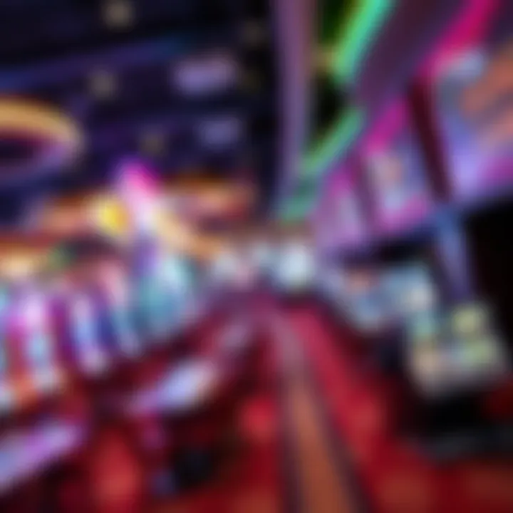 A panoramic view of a bustling local casino