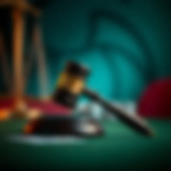 Legal Considerations in Wagering A gavel symbolizing legal aspects in betting.