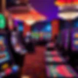 Vibrant casino floor showcasing free play options