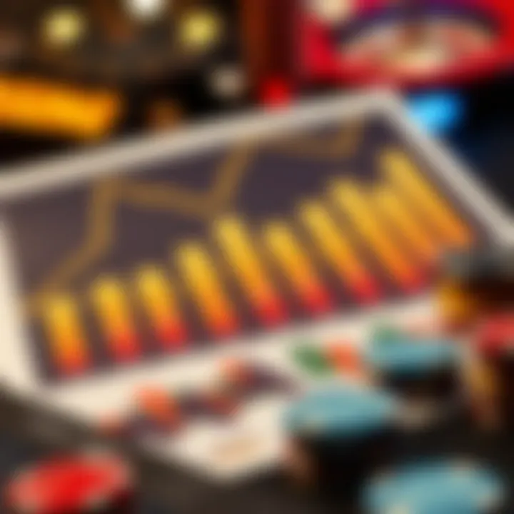 Financial graphs and charts representing casino financial planning