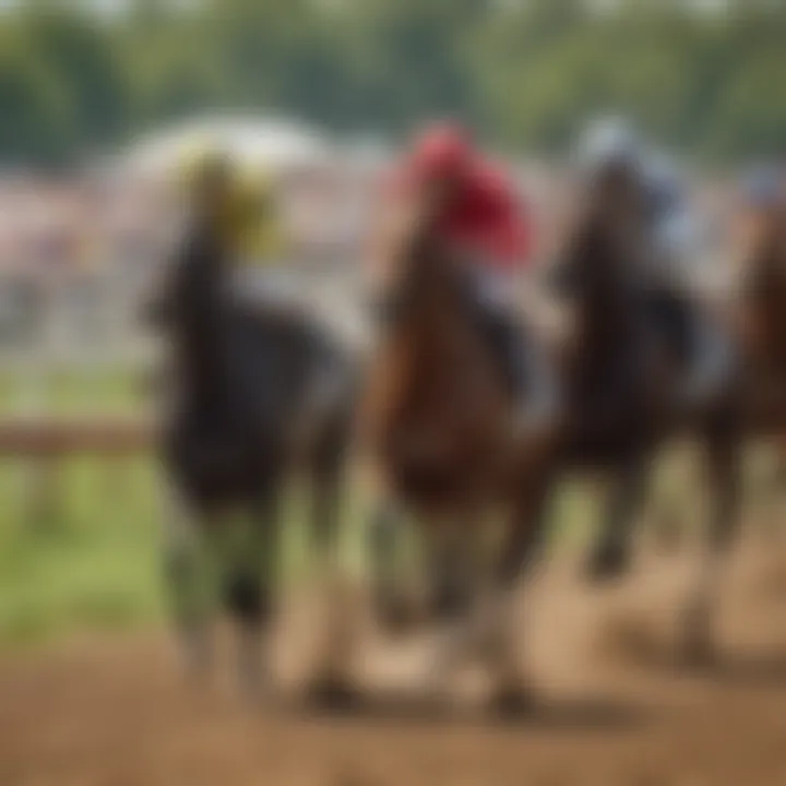 Spectators enjoying a thrilling horse race at Plainridge Racecourse