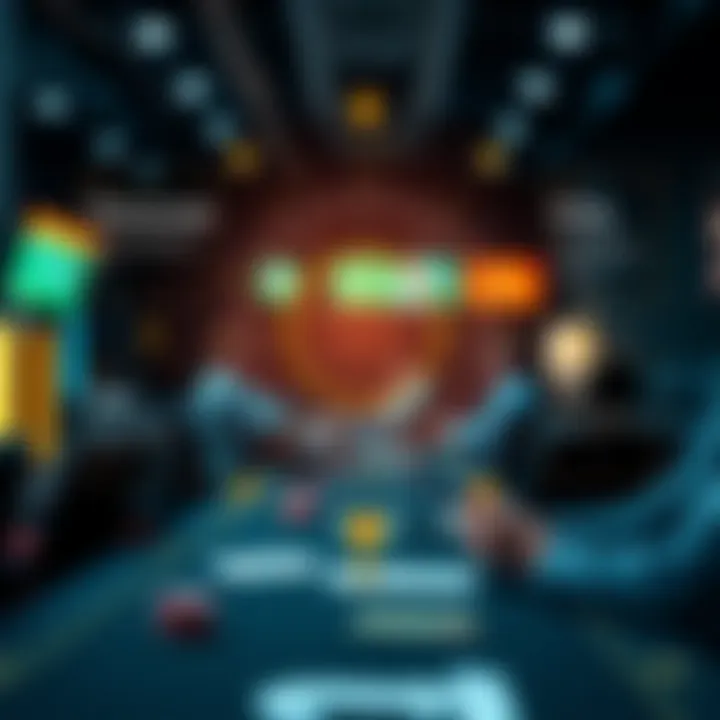 Graphic illustrating technology integration in online betting