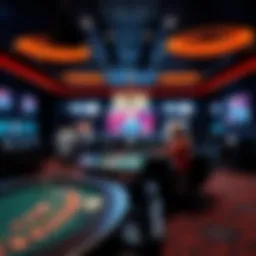 Interior view of a live casino studio