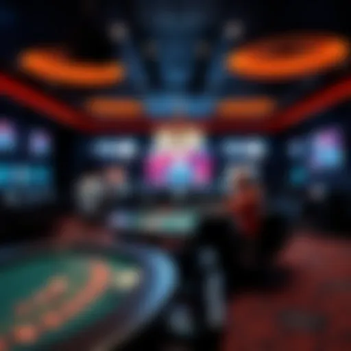 Interior view of a live casino studio