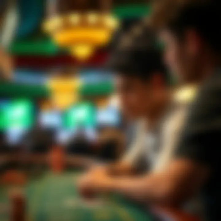Player engaging with live dealer
