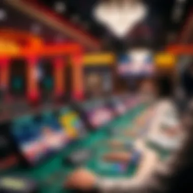 Technological interface for live casino