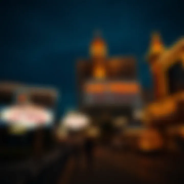 Historical Las Vegas Strip A historical view of the Las Vegas Strip showcasing classic hotels