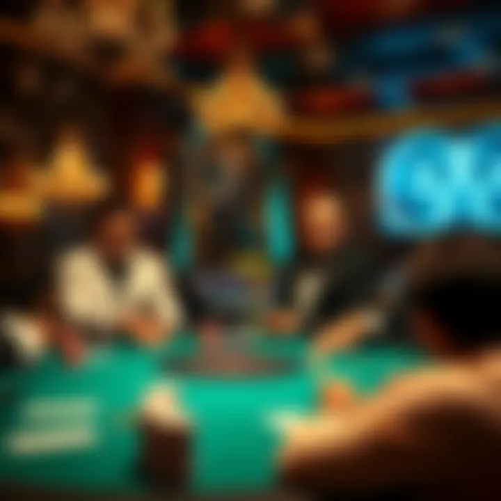 An elegant poker setting showcasing wealth and luxury