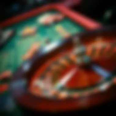 A strategic layout of betting options on a roulette table