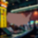 A map highlighting states with legalized sports betting