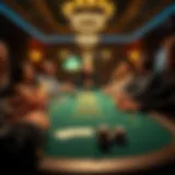 High-stakes poker table ready for play