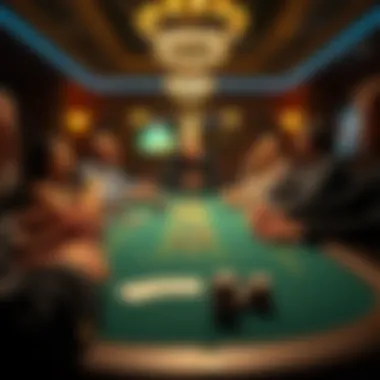 High-stakes poker table ready for play