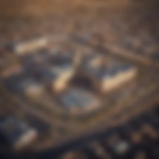 Aerial view of a casino lander in Wyoming