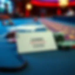 Casino credit card on a casino table