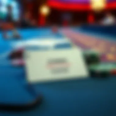 Casino credit card on a casino table