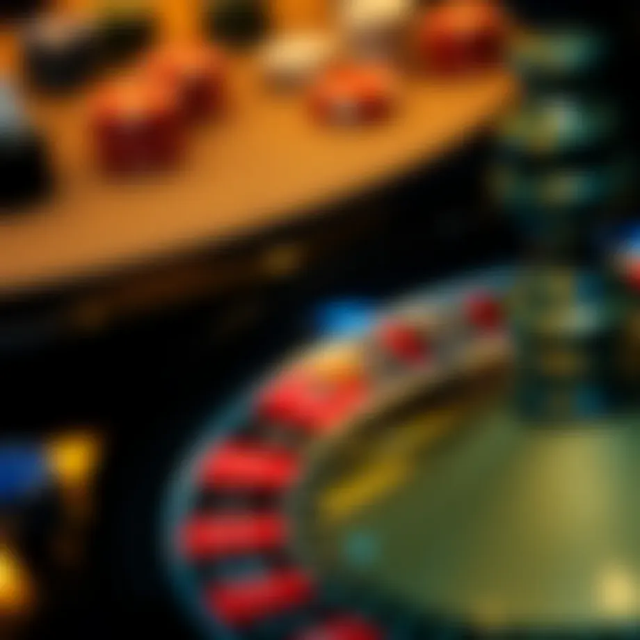 Roulette wheel with numbers highlighted