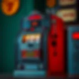 A vintage slot machine showcasing its classic design and mechanics.