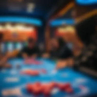 An immersive gaming environment featuring the V Power Fish Table, highlighting player engagement