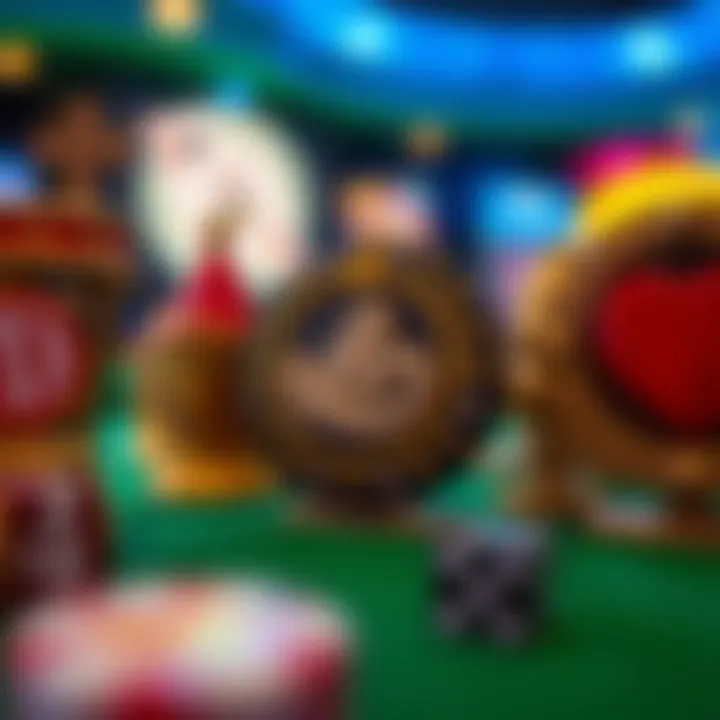 Close-up view of the game's unique symbols and icons.