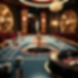Luxury roulette table setup for VIP players