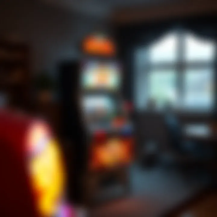 A well-maintained slot machine in a home setting