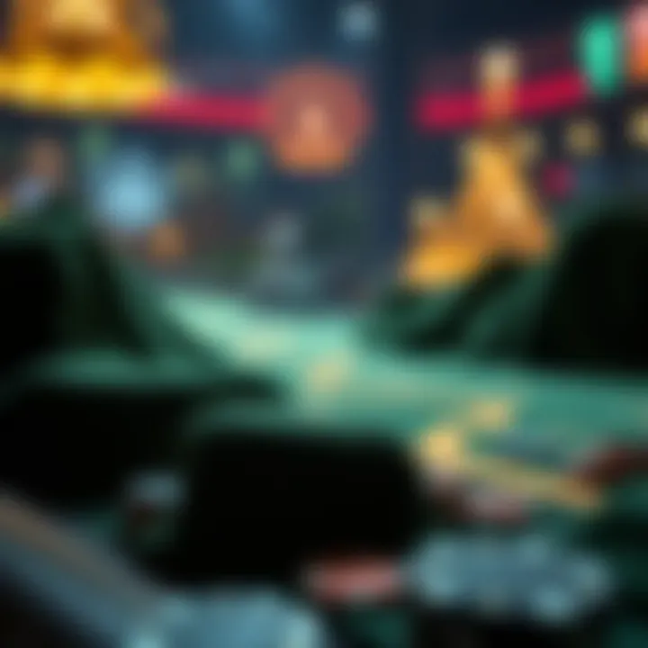 An abstract depiction of potential benefits and pitfalls in gaming