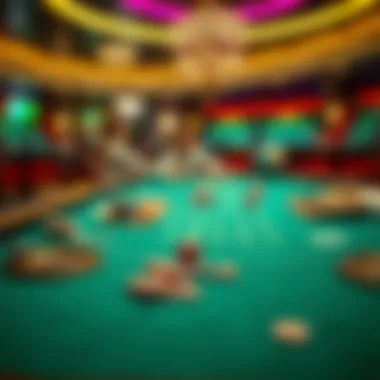 A high-stakes gaming table showcasing a range of betting options