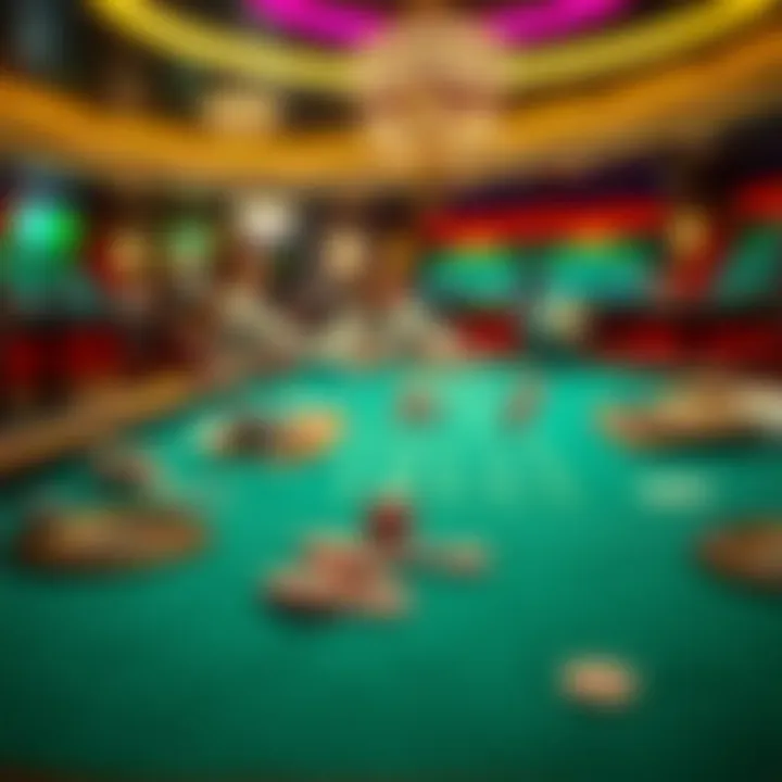 A high-stakes gaming table showcasing a range of betting options