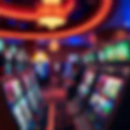 A vibrant slot gaming floor in a Wisconsin casino showcasing various machines